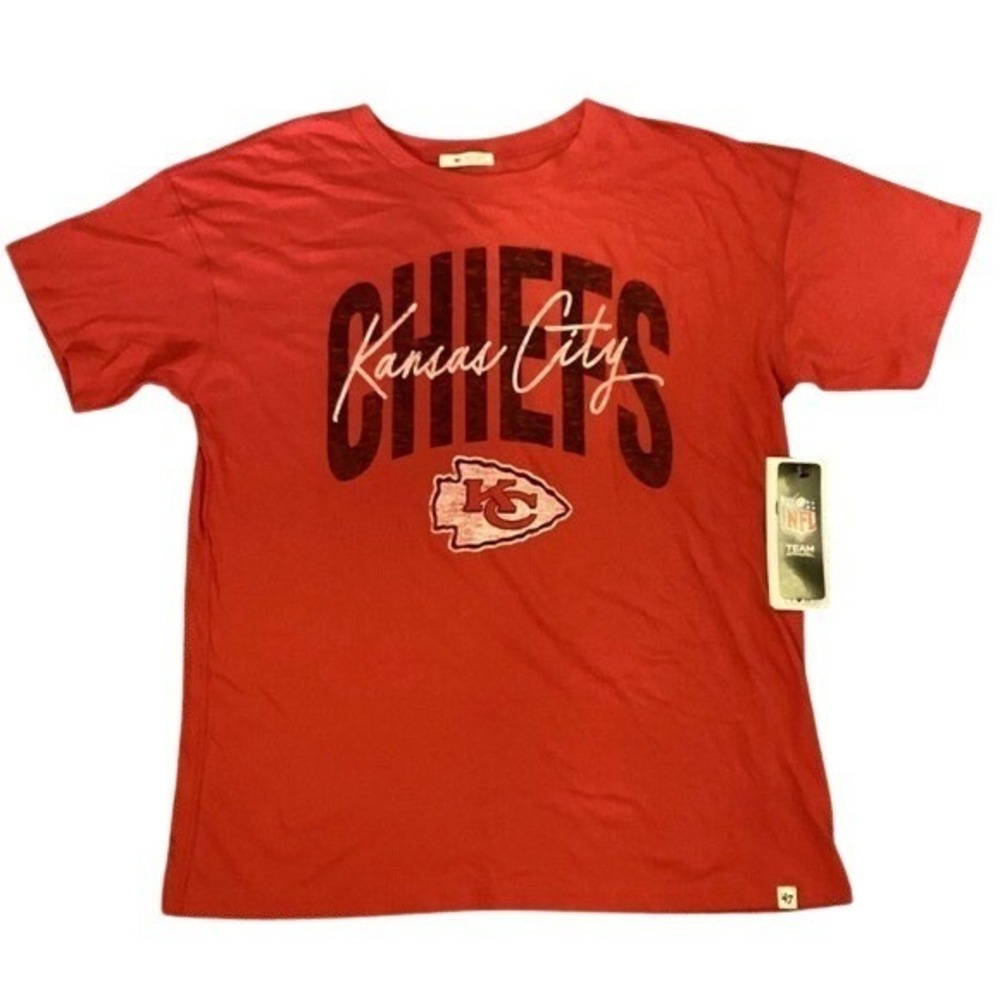 47 Brand‎ Red Kansas City Chiefs NFL Team Graphic T Shirt Womens M